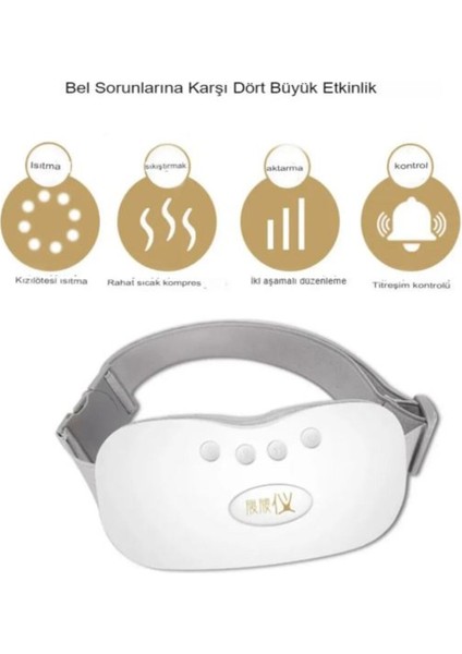 Isı ve Titreşimli Şarjlı Karın Desteği, Rahatlatıcı Özel Gün Kemeri