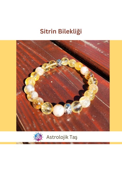 Sitrin Bileklik, Para ve Enerji Taşı, Doğal ve Parlak Sarı Renkli Takı modelleri