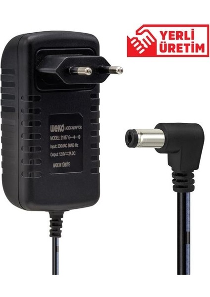 Weko 12.6 Volt Amper 5.5*2.5 Uçlu Yerli Üretim Adaptörü