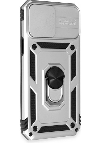 iPhone 12 Pro Max Kılıf Pars Lens Yüzüklü Silikon - Gümüş fiyatları