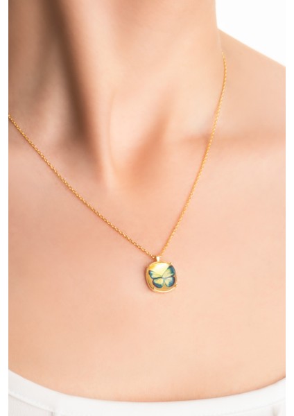 Şık 45 cm Gümüş Kolye, 18 Ayar Sarı Altın Kaplama, Zarif ve Hafif Tasarım fiyatları