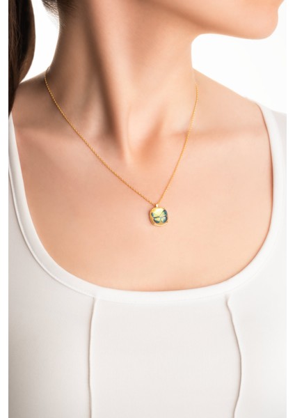 Şık 45 cm Gümüş Kolye, 18 Ayar Sarı Altın Kaplama, Zarif ve Hafif Tasarım fırsatları