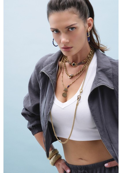 Lacivert Melek Kanat Charm Zincir Kolye, Şık ve Zarif Takı Seçeneği indirimleri