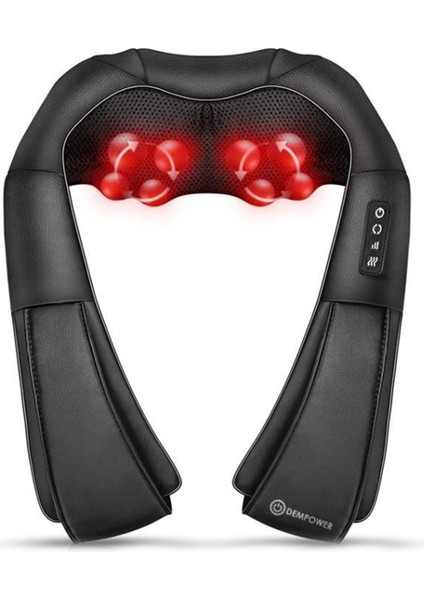 Siyah Renk Kollu Isı Özellikli Boyun Masaj Yastığı, Boyundan Asmalı, El Ekleme Detaylı