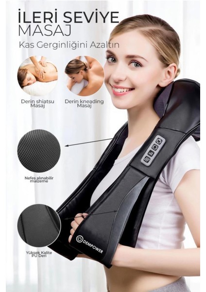 Siyah Renk Kollu Isı Özellikli Boyun Masaj Yastığı, Boyundan Asmalı, El Ekleme Detaylı modelleri