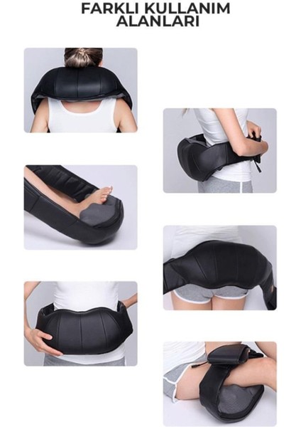 Siyah Renk Kollu Isı Özellikli Boyun Masaj Yastığı, Boyundan Asmalı, El Ekleme Detaylı fırsatları