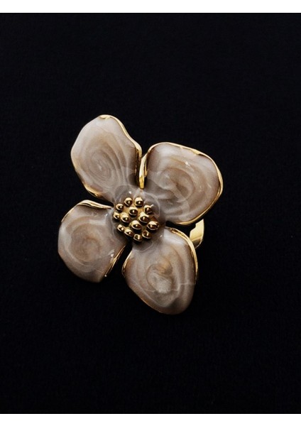 Ayarlanabilir Çiçek Yüzük, 3,2 Cm, Kararmaz, Mineli, Büyük Boy, Şık Tasarım modelleri