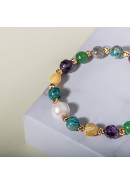 Doğal Taş Bileklik Seti, Ametist, Kehribar, Labradorit, Aventurin, Krizokol ve Bronzit ile fiyatları