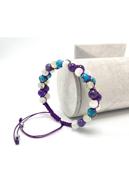 Renkli Enerji Taşı Bileklik, Ayarlanabilir Ölçü, Şifa ve Denge Sağlar fiyatları