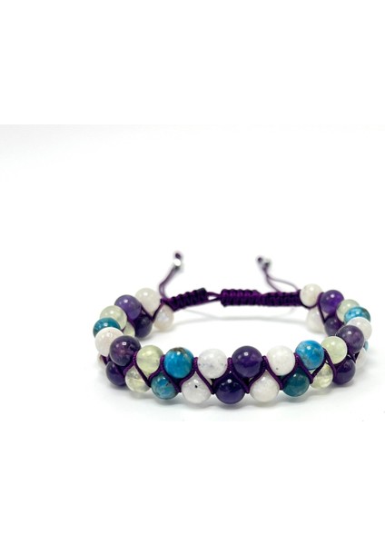 Renkli Enerji Taşı Bileklik, Ayarlanabilir Ölçü, Şifa ve Denge Sağlar indirimleri