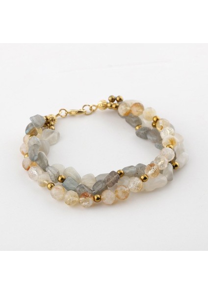 Renkli Doğal Taş Kapama Bileklik, Şık ve Zarif Takı Seçeneği