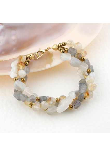 Renkli Doğal Taş Kapama Bileklik, Şık ve Zarif Takı Seçeneği modelleri