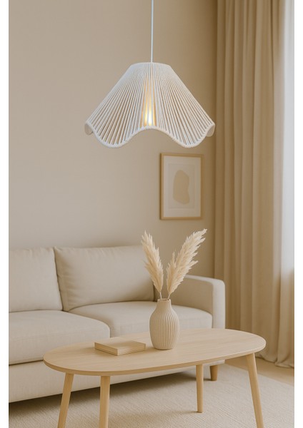 Hasır ve Bohem Tarz Avize, Oturma, Yatak Odası ve Mutfak Için Şık Aydınlatma Seçeneği modelleri