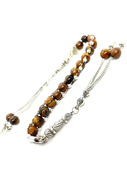 Kahverengi Doğal Kaplangözü Tesbih, Zarif ve Özgün Takı Seçeneği modelleri