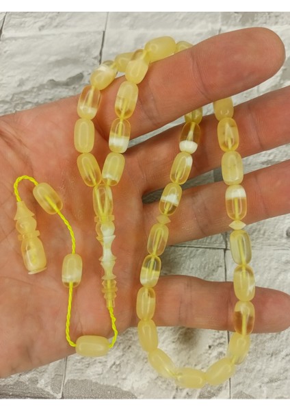 Doğal Damla Kehribar Tesbih, Zarif ve Şık El Yapımı Takı, Hediye Alternatifi