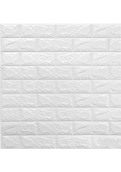 4'lü 50X50 cm Beyaz 3D Tuğla Desenli Yapışkanlı Duvar Paneli indirimleri