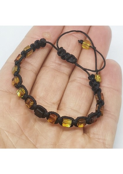 Ukrayna Damla Kehribar Makrome Bileklik, Sağlık ve Nazar Koruma, Yetişkinler Için fiyatları