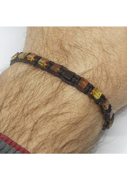 Ukrayna Damla Kehribar Makrome Bileklik, Sağlık ve Nazar Koruma, Yetişkinler Için fırsatları