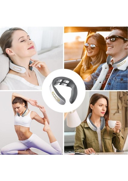 Boyun ve Omuz Için 4 Kafa Manyetik Masaj Aleti, Rahatlatıcı ve Ferahlatıcı Kullanım modelleri