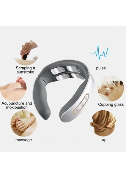 Boyun ve Omuz Için 4 Kafa Manyetik Masaj Aleti, Rahatlatıcı ve Ferahlatıcı Kullanım fırsatları