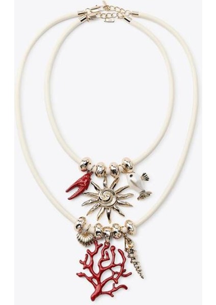 Iki Parça Deniz Temalı Renkli Charm Kolye, Şık ve Renkli Takı Seti fiyatları