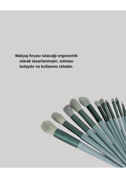 Buğz Profesyonel Kullanıma Uygun 13 Parça Makyaj Fırçası Takımı Fiber Kıllı indirimleri