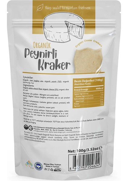 Buğz Og Natural Organik Peynirli Kraker (100 Gr) fiyatları