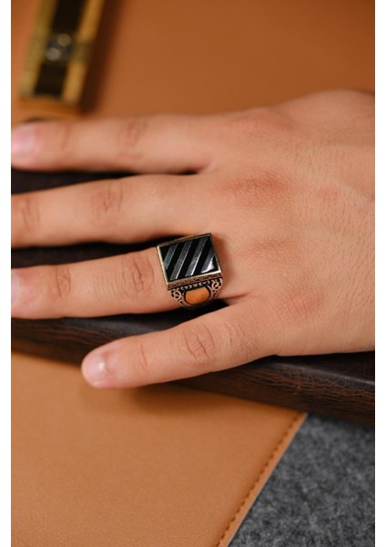 El Işçiliği 925 Ayar Gümüş Erkek Yüzük, Şık ve Zarif Tasarım modelleri