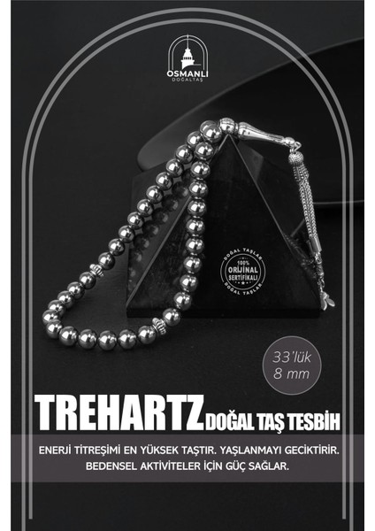 Doğal Taş Tesbih 33’lük 8mm, Şık ve Enerjik Tasarım, Zarif Aksesuar.