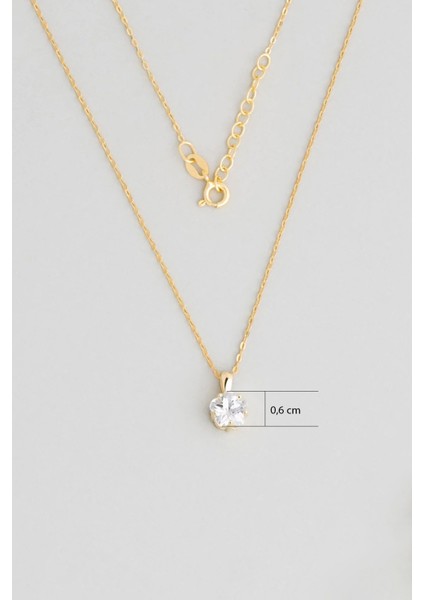 Çiçek Taşlı 18 Ayar Sarı Altın Kaplama Gümüş Kolye 45 cm modelleri