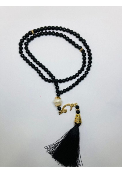 Siyah Inci Tesbih 99 Lü, Şık ve Zarif Tasarım, Kaliteli Malzeme ile El Işçiliği