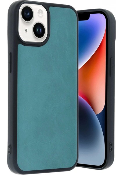 iPhone 15 Kılıf Aras Deri Kapak - Açık Yeşil