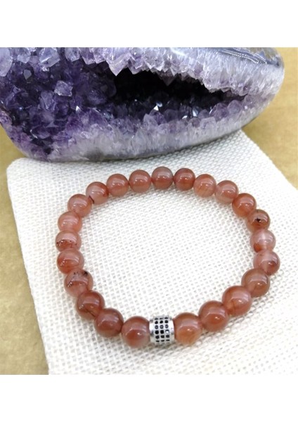 Hakiki Yemen Akik Doğaltaş Bileklik, 8mm, Turuncu, Şık ve Doğal Tasarım fiyatları