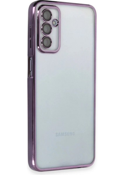 Samsung Galaxy M23 Kılıf Lensli Silikon - Mor