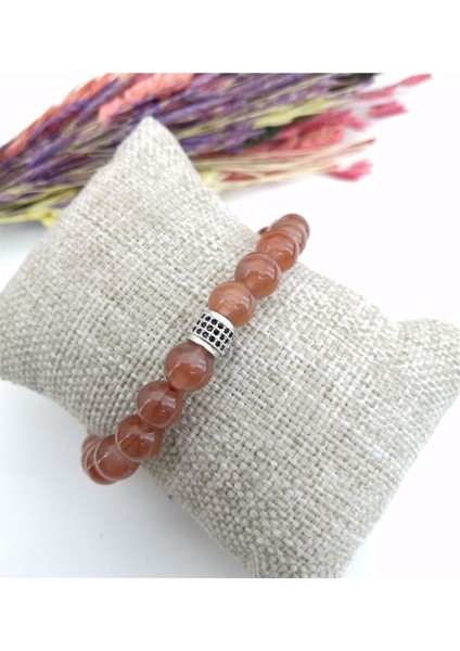 Hakiki Yemen Akik Doğaltaş Bileklik, 8mm, Turuncu, Şık ve Doğal Tasarım modelleri