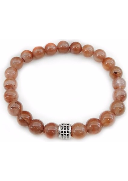 Hakiki Yemen Akik Doğaltaş Bileklik, 8mm, Turuncu, Şık ve Doğal Tasarım fırsatları