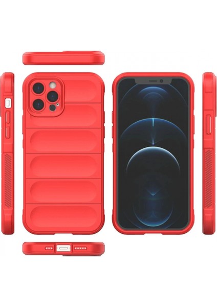 iPhone 12 Pro Max Kılıf Optimum Silikon - Kırmızı modelleri