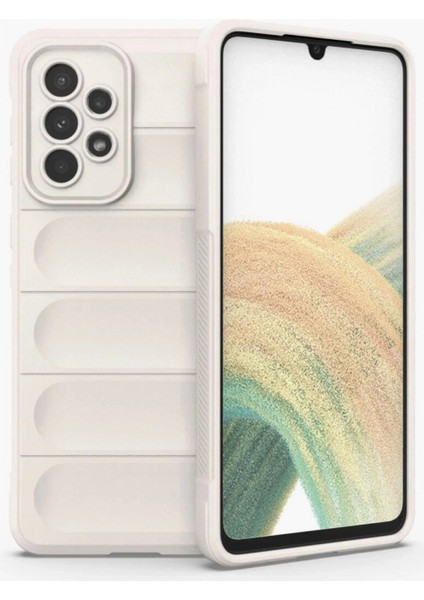 Samsung Galaxy A33 5g Kılıf Optimum Silikon - Krem