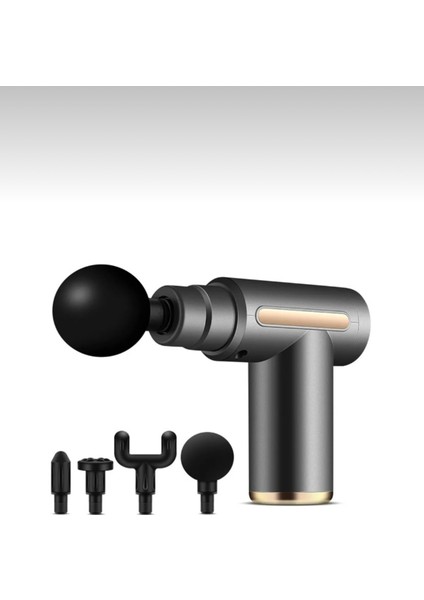 Mini Masaj Tabancası, 4 Başlıklı Profesyonel Fascial Aleti