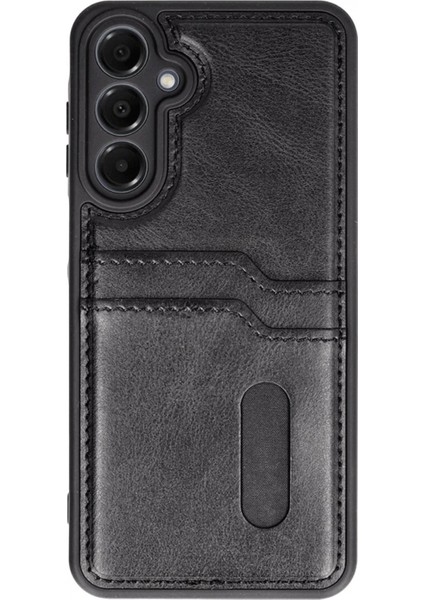 Samsung Galaxy A55 5g Kılıf Sara Kartvizitli Deri Kılıf - Siyah fiyatları