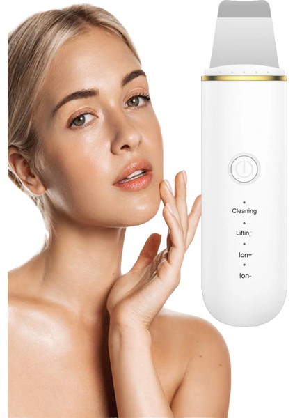 Ultrasonik Cilt Temizleme ve Peeling Yüz Spatulası Siyah Nokta Arındırıcı