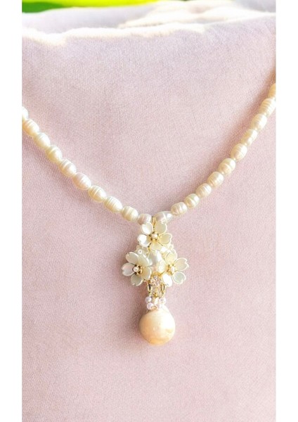 Doğal Tatlısu Inci Kolye, Zarif ve Şık Tasarım, 14K Altın Detay fırsatları