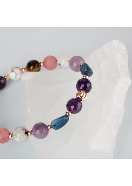 Renkli Doğal Taş Bileklik, Sükunet ve Dinginlik Hissi Sağlar fiyatları