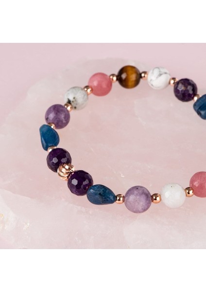 Renkli Doğal Taş Bileklik, Sükunet ve Dinginlik Hissi Sağlar fırsatları