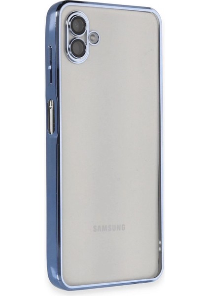 Samsung Galaxy A04 Kılıf Lensli Silikon - Açık Mavi