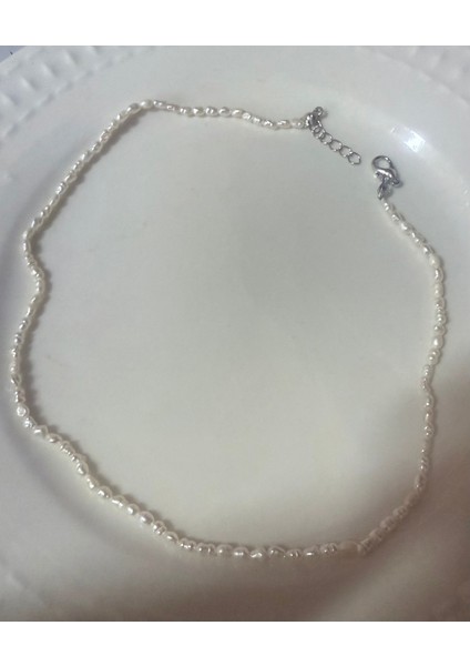 Beyaz 2-3 mm Doğal Arpa Inci Kolye, Şık ve Zarif Takı Seçeneği fırsatları