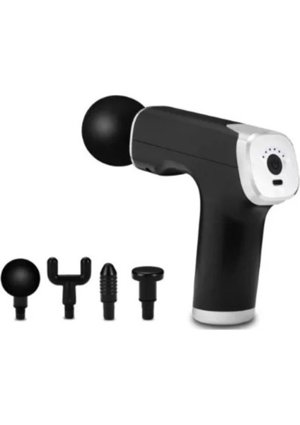 Siyah Kablosuz Sporcu Masaj Aleti, 4 Başlıklı, Rahatlatıcı ve Hafif Tasarım fiyatları