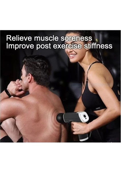 Siyah Kablosuz Sporcu Masaj Aleti, 4 Başlıklı, Rahatlatıcı ve Hafif Tasarım fırsatları