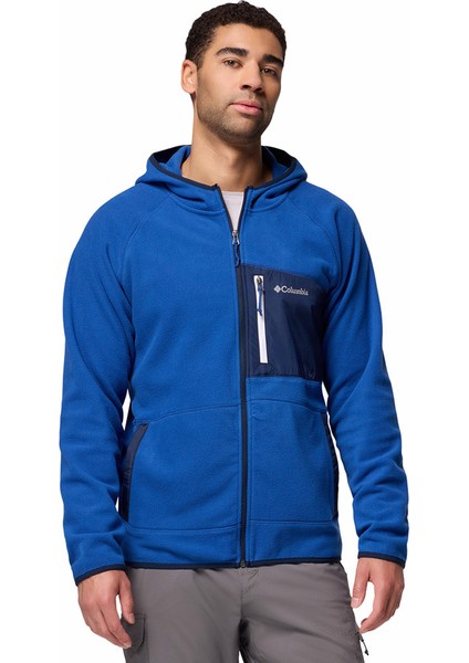 Fast Trek Overlay Kapüşonlu Tam Fermuarlı Erkek Polar Üst