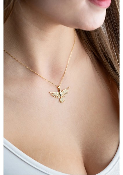 14K Altın Rengi Paslanmaz Çelik Anka Kuşu Kolye, Şık ve Dayanıklı Takı modelleri